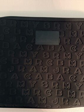 Marc By Marc Jacobs embossed logo black tech pouch